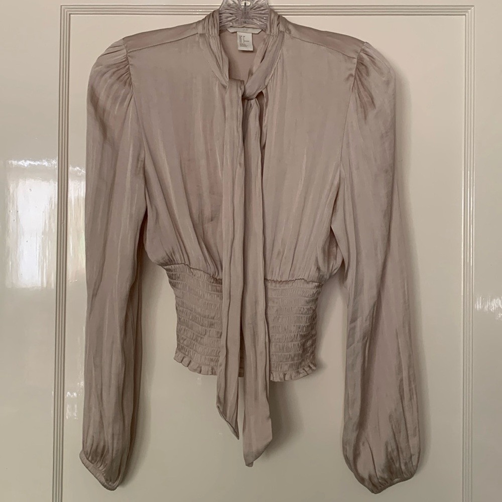 Tie neck blouse